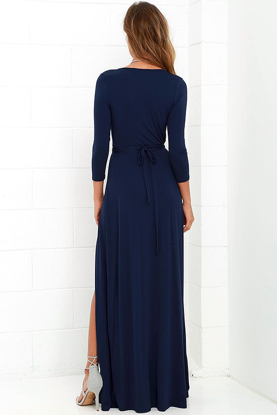 blue wrap maxi