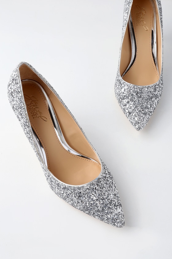 Jewel by Badgley Mischka Lyla - Silver Pumps - Glitter Pumps