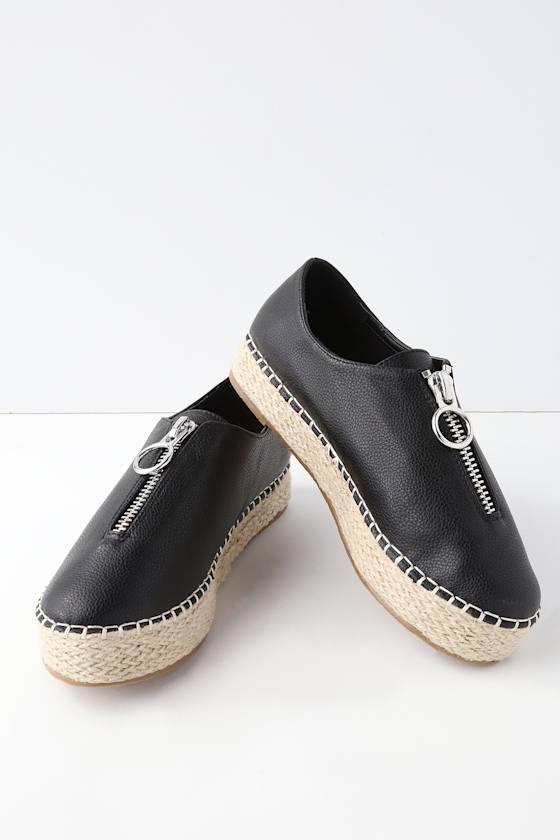 espadrille sneakers black