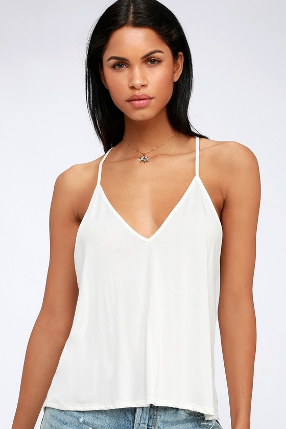 strappy crop tank