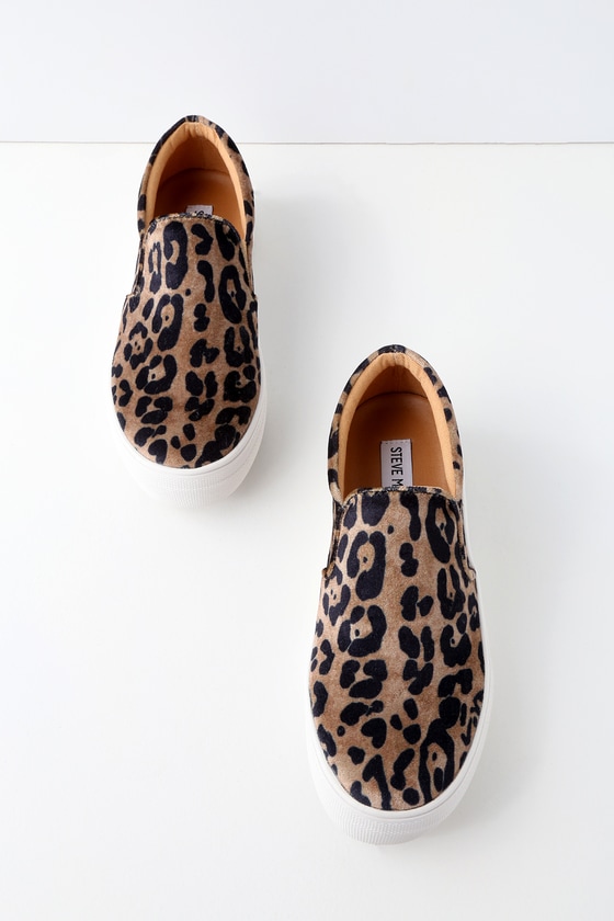 Steve Madden Gills - Leopard Print Sneakers - Slip-On Shoes