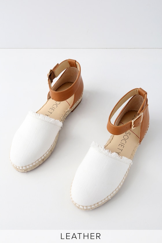 leather flats with ankle strap