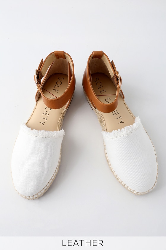 leather flats with ankle strap