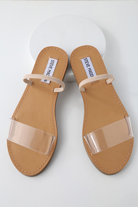 Steve Madden Dasha - Clear Strap Sandals - Slide Sandals