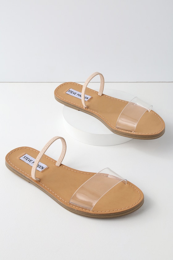 steve madden clear plastic sandals