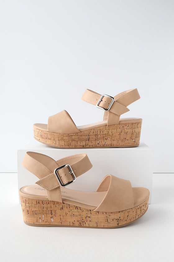 Cute Sand Cork Wedges Cork Wedge Sandals Sand Wedges