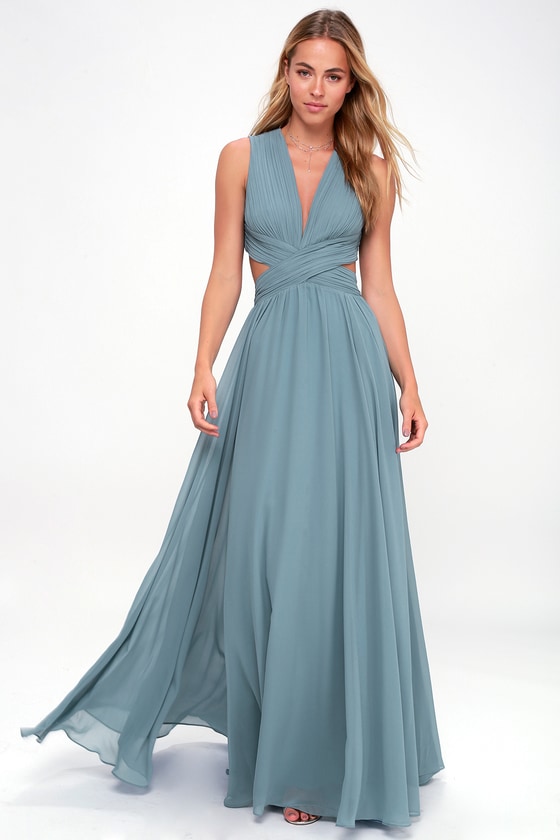 slate blue maxi