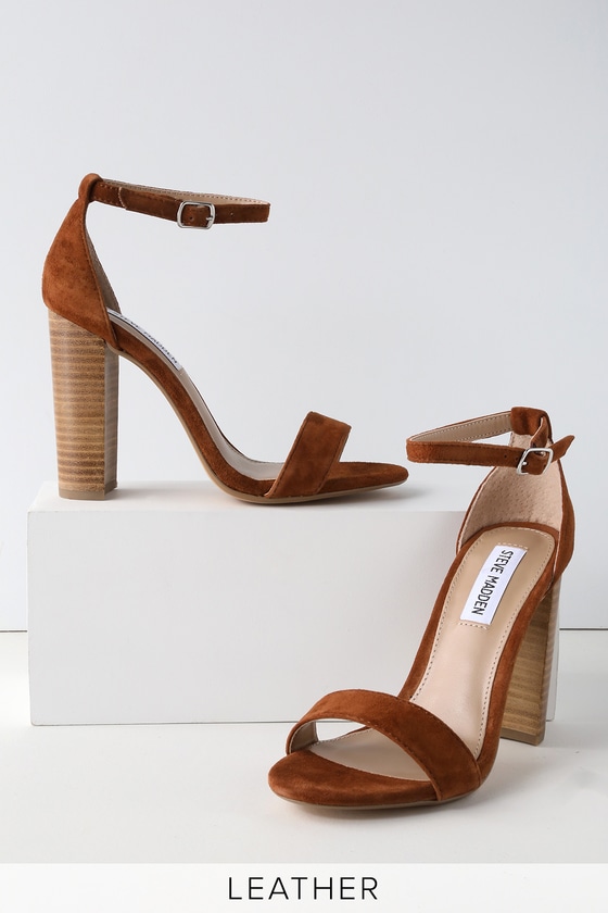 suede ankle strap heel