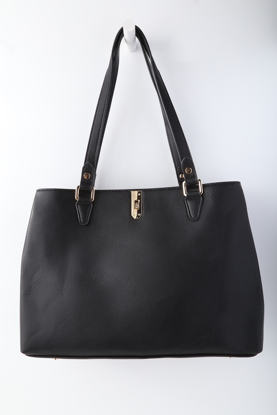 Chic Black Bag - Vegan Leather Bag - Black Handbag