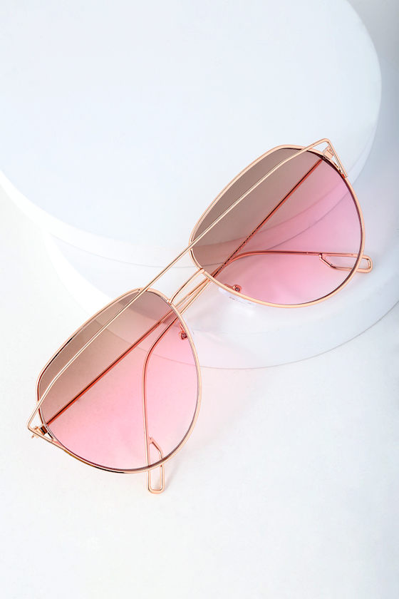 Cute Pink Sunglasses Rose Gold and Pink Sunglasses