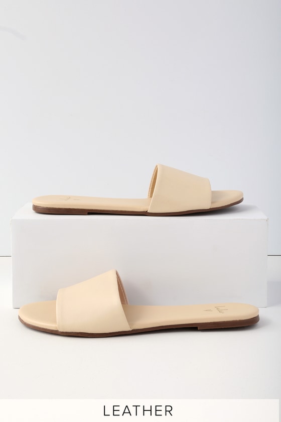 tan off white slides