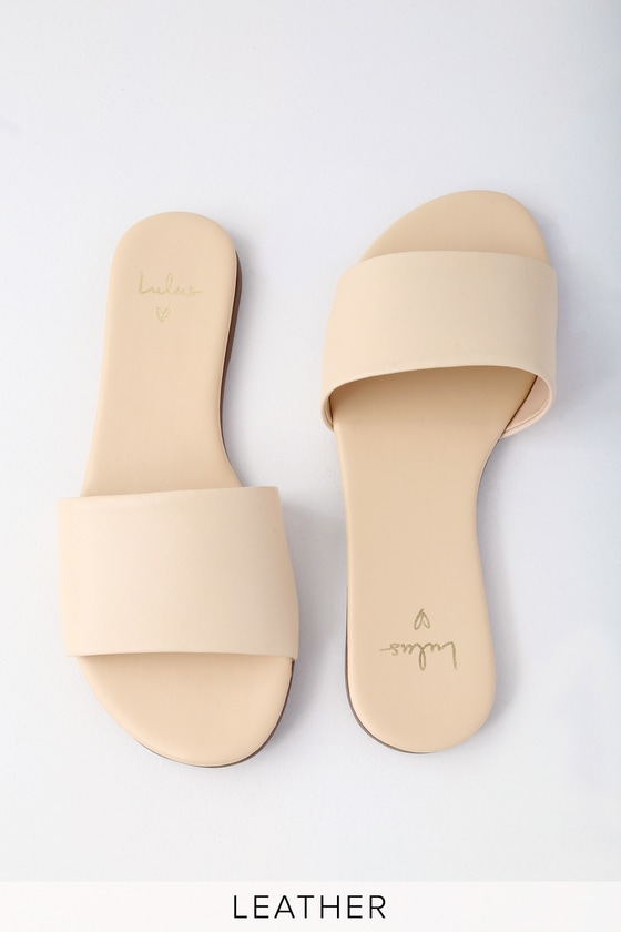 tan off white slides