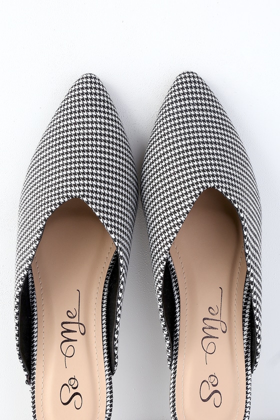 black and white mules shoes