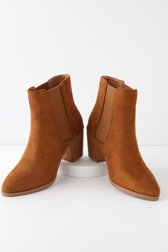TEDDY TAN SUEDE ANKLE BOOTIES