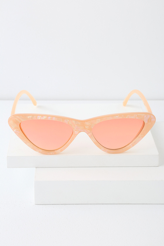 Trendy Beige Sunglasses CatEye Sunglasses Sunglasses