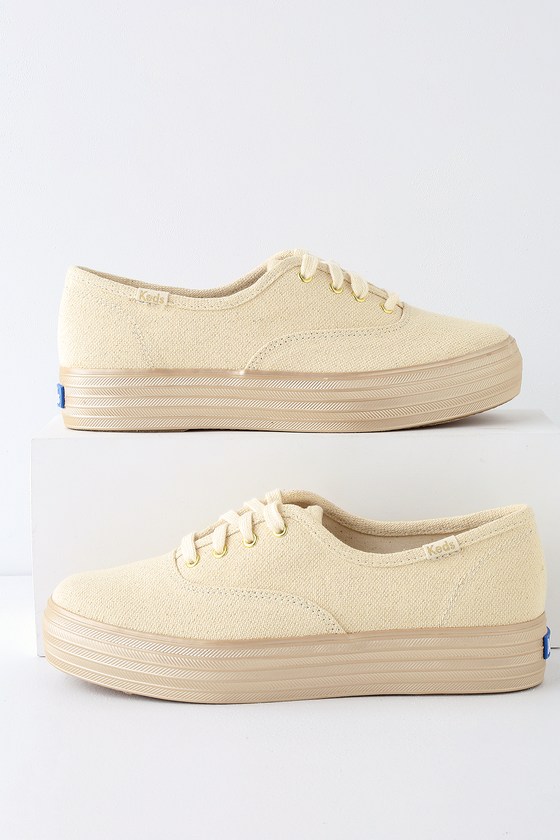 Keds Triple Shimmer - Gold Sneakers - Canvas Sneakers