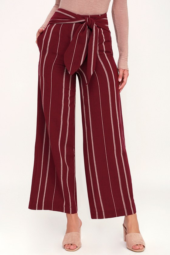 red striped pants