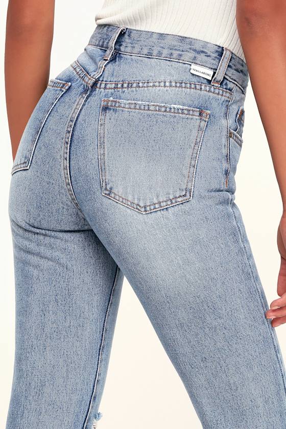 Billabong Button Cheeky Light Wash Jeans HighWaisted Jeans