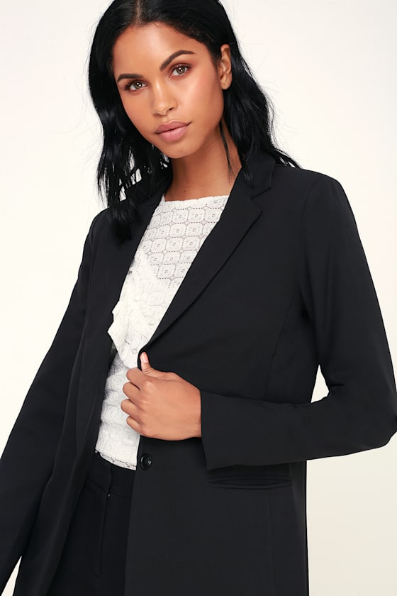 Chic Black Blazer Classic Blazer Structured Blazer