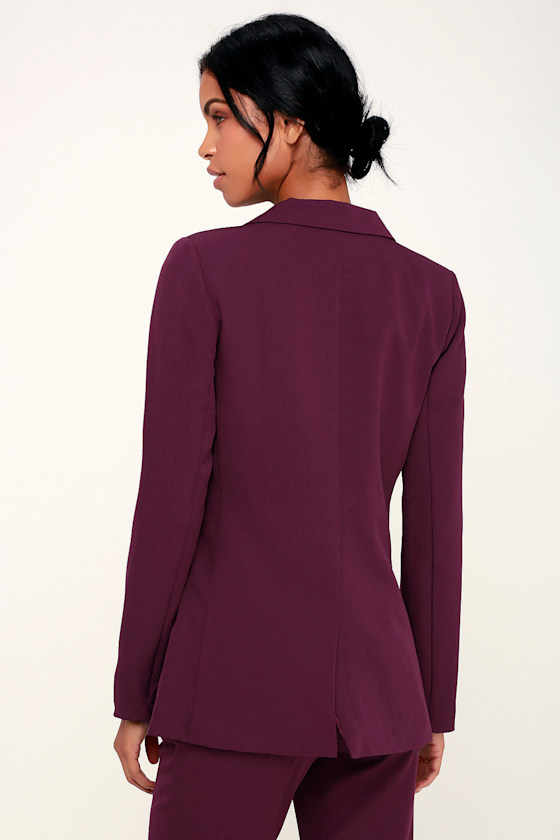 Chic Plum Purple Blazer - Classic Blazer - Structured Blazer