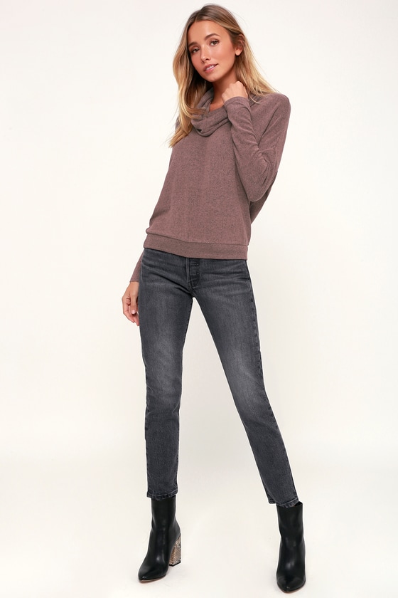 Z Supply The Marled - Cowl Neck Sweater - Dolman Sleeve Sweater