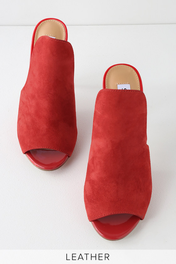 Steve Madden Sinful - Red Mules - Stiletto Mules
