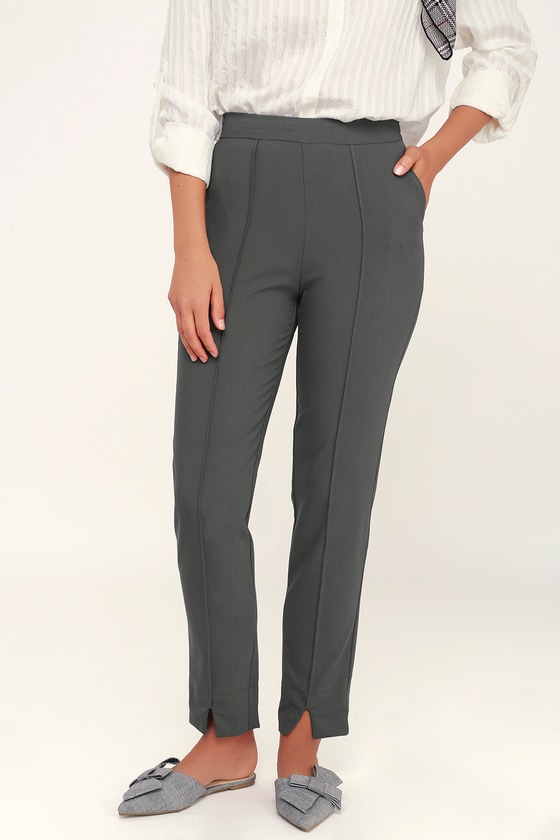 grey trouser pants