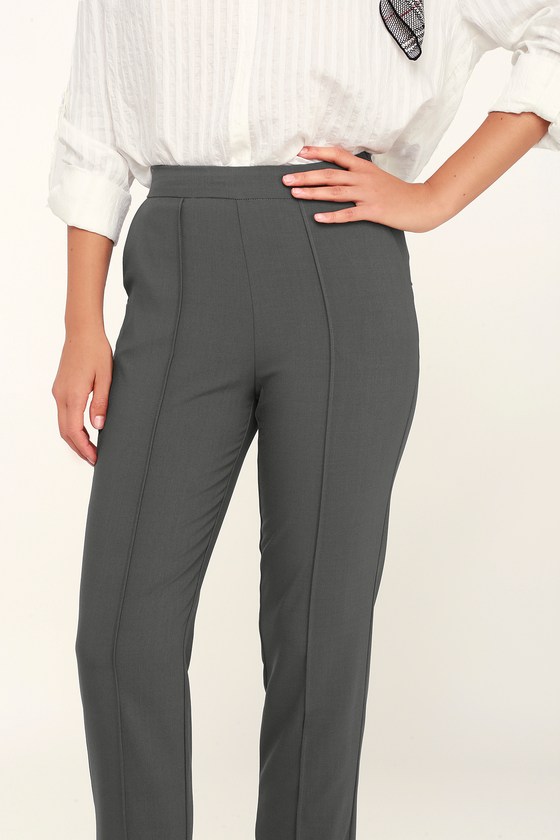 grey trouser pants