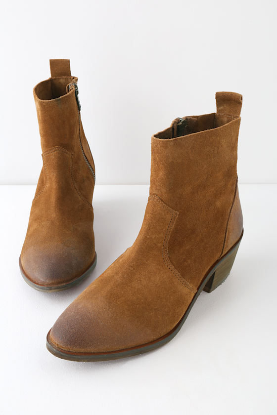 Rebels Mara Burnt Bronze Boots Suede Leather Ankle Boots
