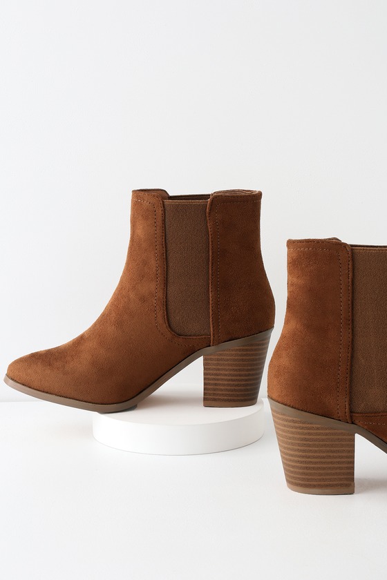 tan ankle bootie