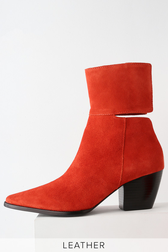 Matisse Good Company - Red Suede Leather Mid-calf Booties - Boots