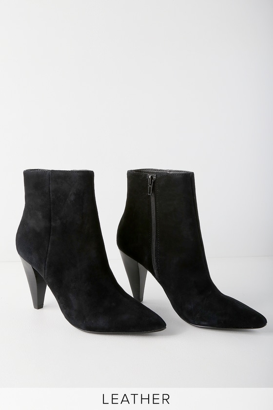 Lulus X Matisse Henry - Genuine Suede Boots - Black Booties