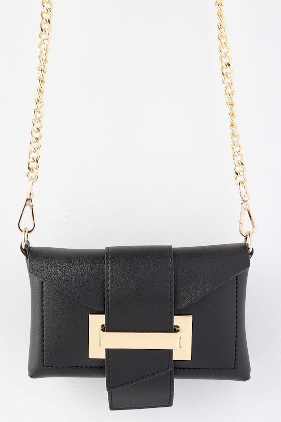 Chic Black Purse Mini Purse Vegan Leather Purse Handbag