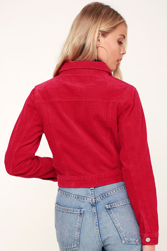 Rolla's Runaway Jacket Red Corduroy Jacket Cropped Jacket