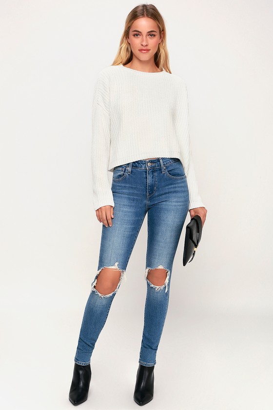 Blank NYC White Sweater - Chenille Sweater - Backless Top
