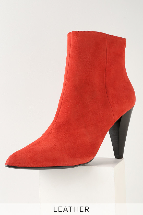 Lulus X Matisse Henry - Genuine Suede Boots - Red Booties
