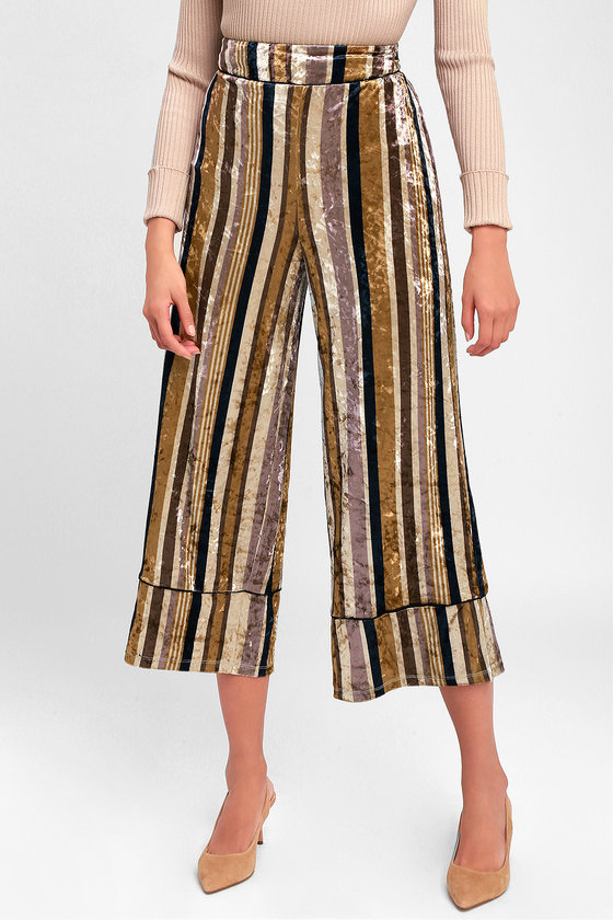 cropped velvet trousers