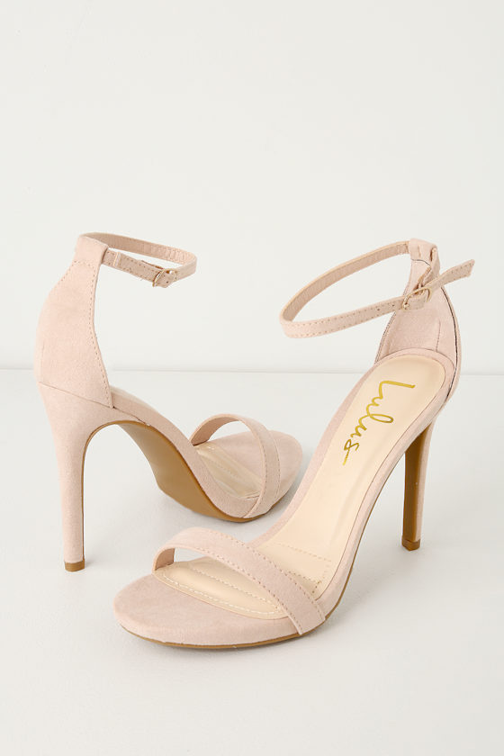 suede blush heels