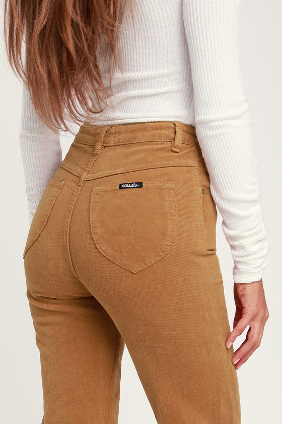 brown corduroy flare pants