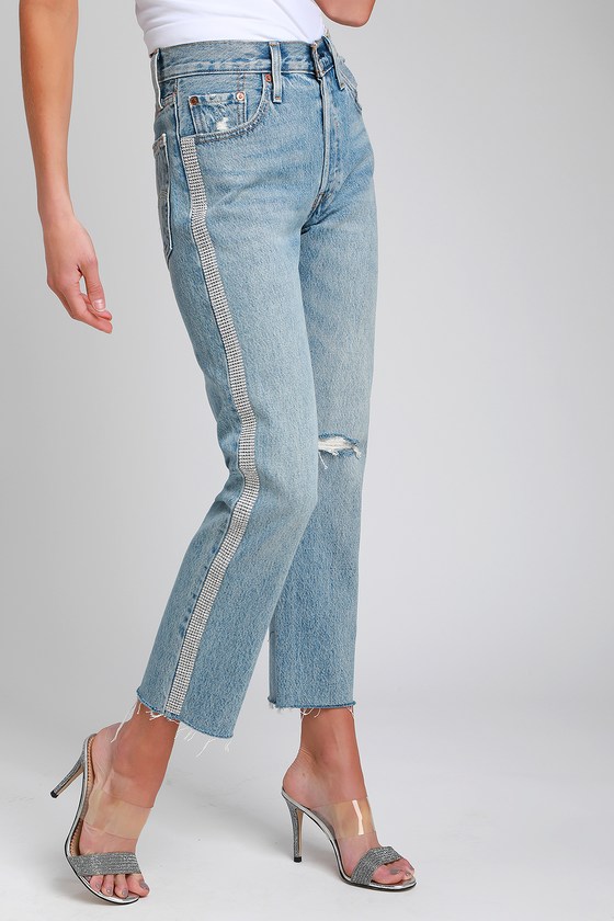 levi's 501 crop straight leg