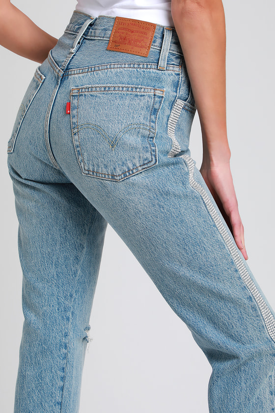 levi's 501 crop straight leg