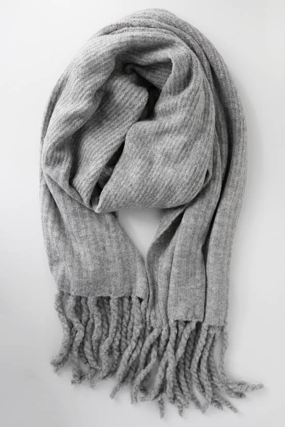 Free People Jaden Grey Scarf Grey Blanket Scarf