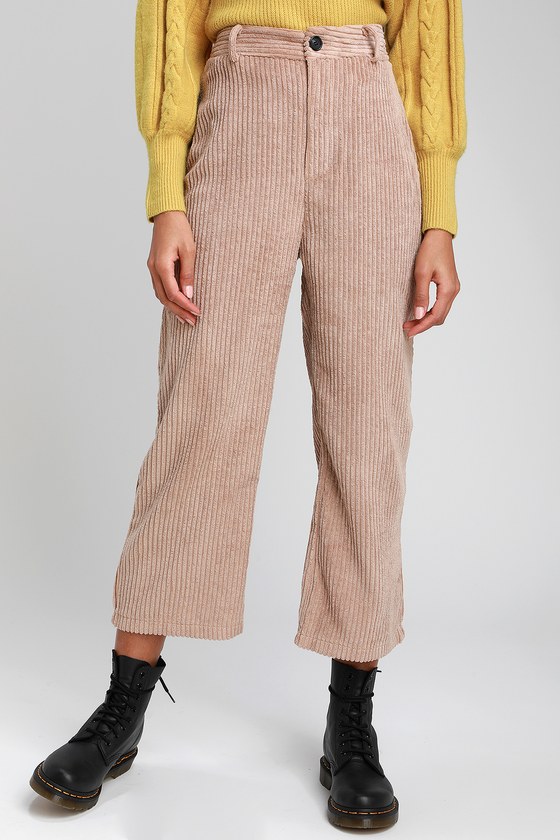 Cute Camel Pants - Culotte Pants - Corduroy Pants - Culottes