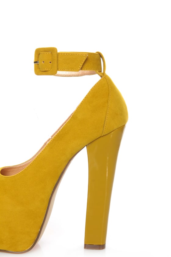 platform heels yellow