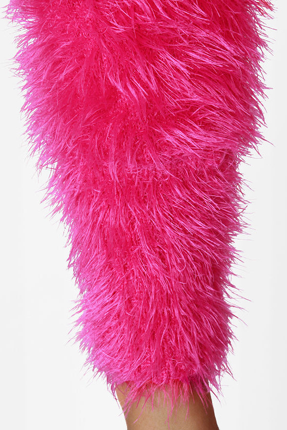 hot pink fur sweater