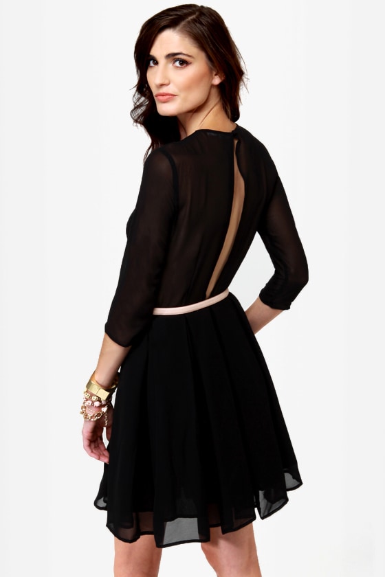 BB Dakota Rylan Dress - Black Dress - Fit and Flare Dress - $82.00