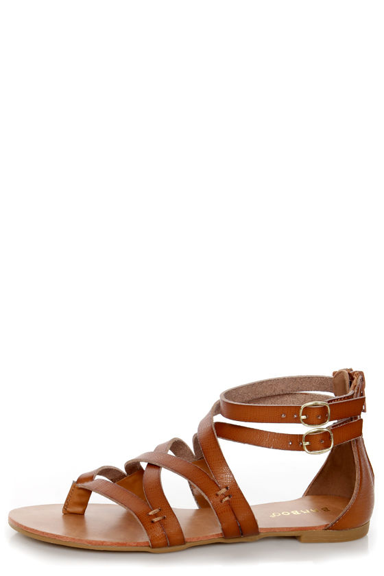 tan strappy gladiator sandals
