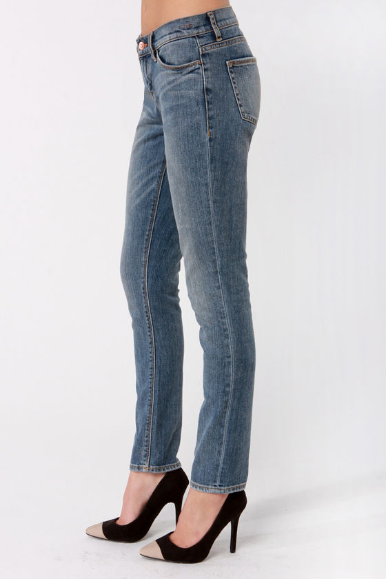 Dittos Dawn Blue Jeans - Skinny Jeans - Mid Rise Jeans - $89.00