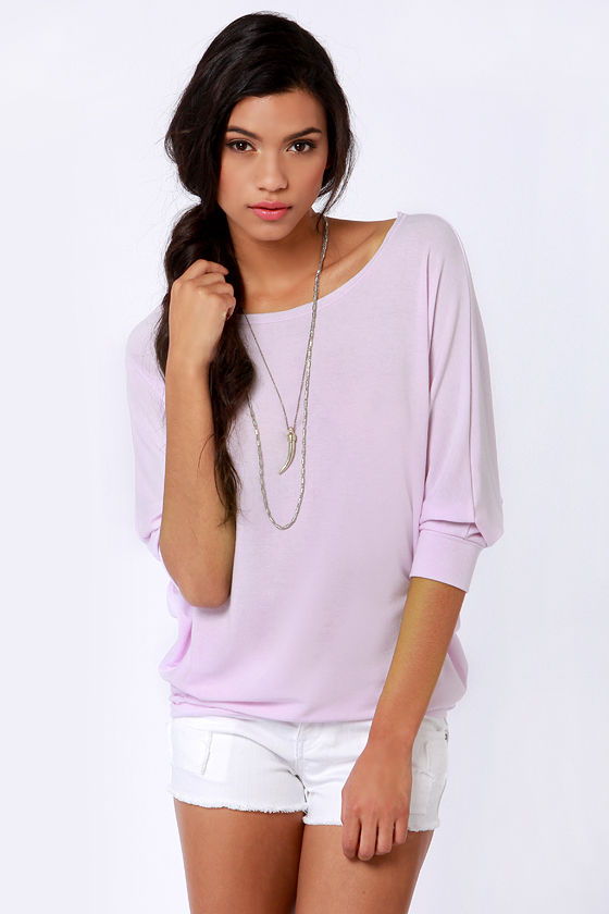 Novel-Tee Shop Lavender Top