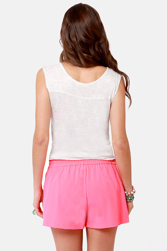 BB Dakota by Jack Jilliane Shorts - Neon Pink Shorts - $46.00